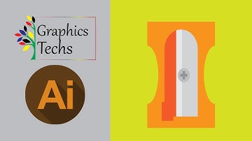 Pencil Sharpener Vector Design #AdobeIllustrator #GraphicTechs #logo #Design #tutorials