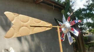 Making Pinwheels from Aluminum Cans with Cardboard