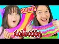 MEZCLAMOS nuestra colección de SLIME en la PLAYA! | Juega con Adri