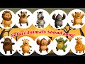 🎵 Funny Safari Animal Sounds Song | Fat & Cute Animals Dancing and Singing | Giggles and Toons