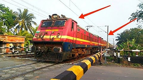 Powerful Twin Wap4 hauled Malda Intercity Express furious moving Out Railgate