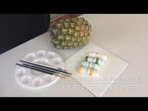 Watercolour Pineapple by Blissfully Sweet