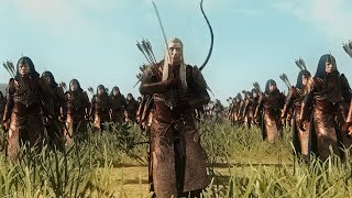 Elves of Lothlorien Vs Legions of Angmar | 10,000 Unit Lord of the Rings Cinematic Battle screenshot 4