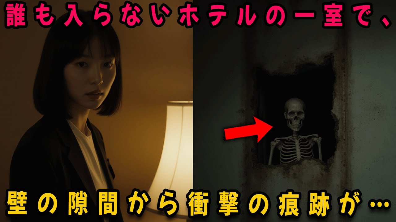 誰も入らないホテルの一室で、壁の隙間から衝撃の痕跡が…