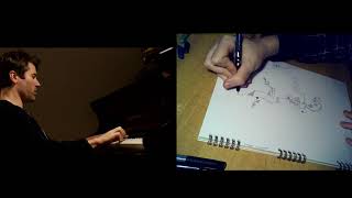 Dan Tepfer - Darn that Dream, for Tony Bennett (live drawing)