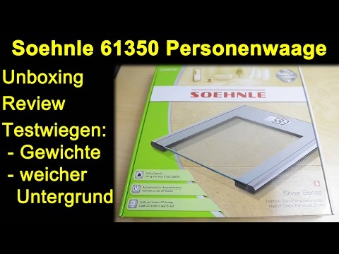 Soehnle 61350 PWD SilverSense Personenwaage - Unboxing, Review, Testwiegen kleiner Gewichte