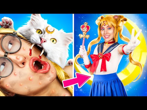 Wie man Sailor Moon wird - Extremes MakeOver mit Gadgets von TikTok