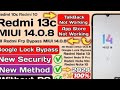 Redmi 13C Frp bypass Latest method 2024#trending