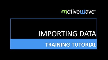Importing Data into the MotiveWave Trading Platform