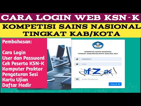 Cara Login Web KSN-K | Kompetisi Sains Nasional Kota