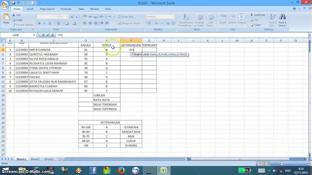 CARA MEMBUAT DOKUMEN TABEL DI MICROSOFT OFFICE EXCEL
