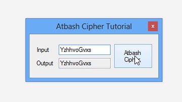 Atbash Cipher Encryption in VB 2015