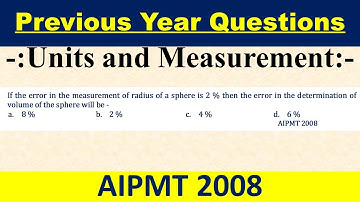 If the error in the measurement of radius of a sphere is 2 % then the error in the determination of