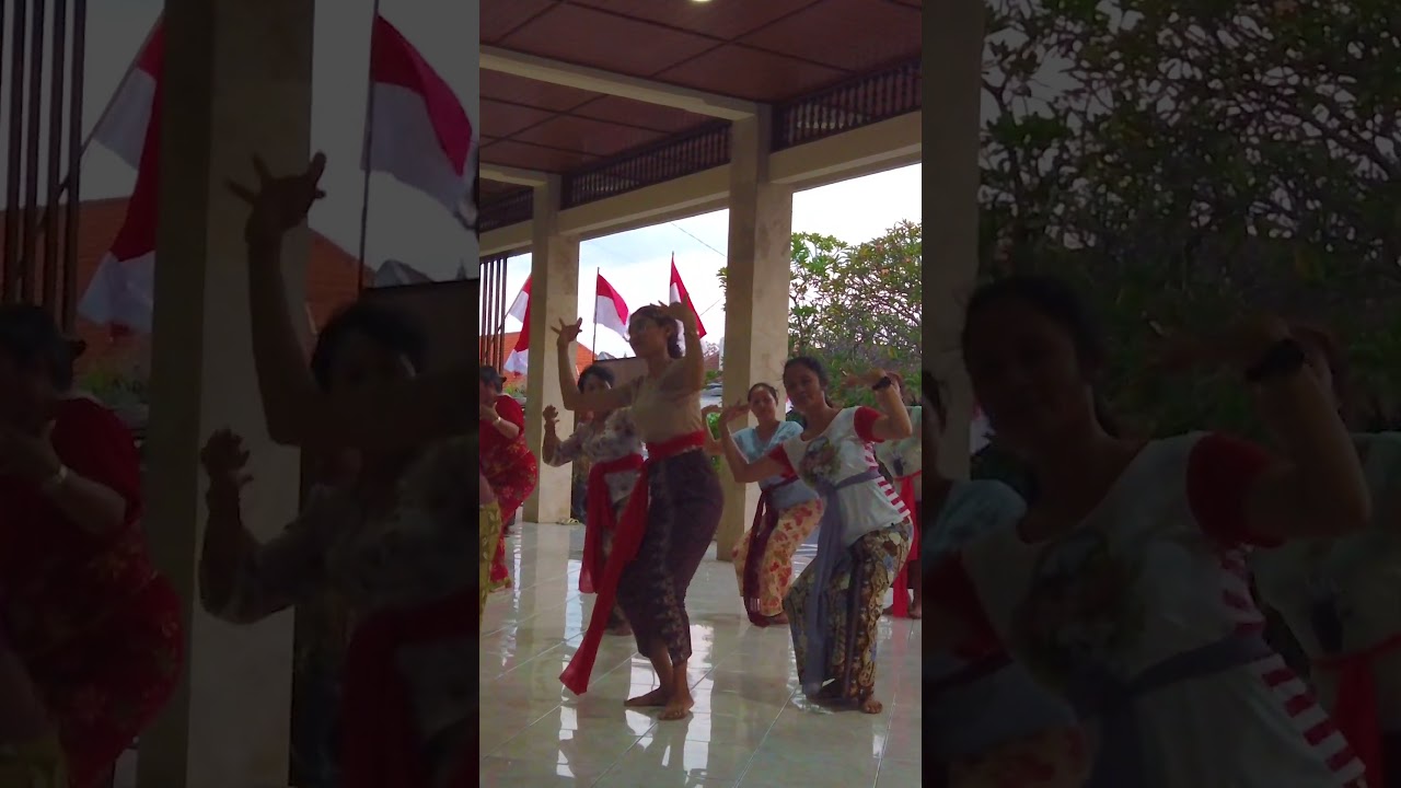 Balinese Dance Rejang in Traditional Sanur Balai Banjar 