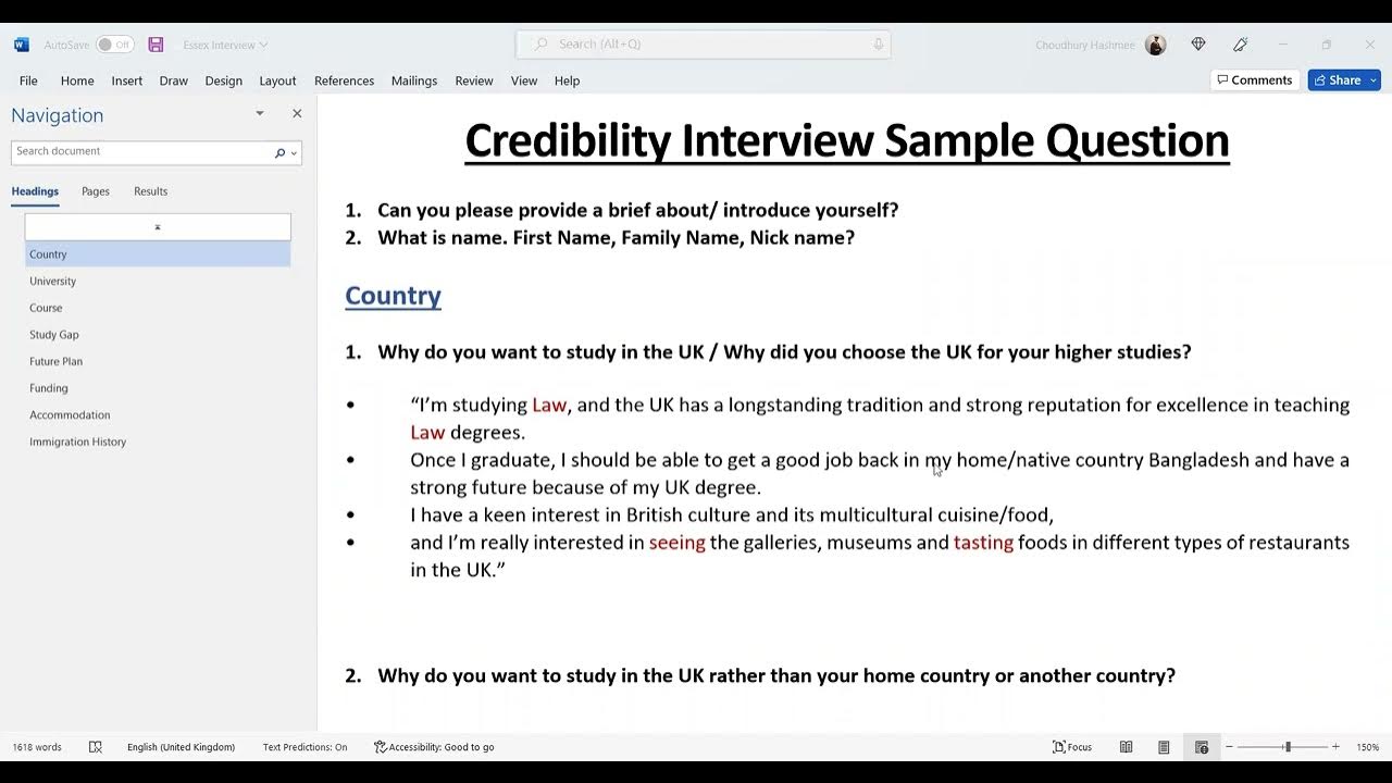 University of Essex Interview Part 01 - YouTube