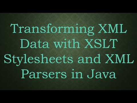 Transforming XML Data