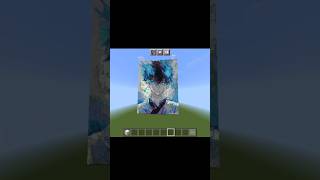 BLUE FLAME COOL ANIME PIXEL ART IN MINECRAFT #minecraft #minecraftshorts #minecraftbuild #anime
