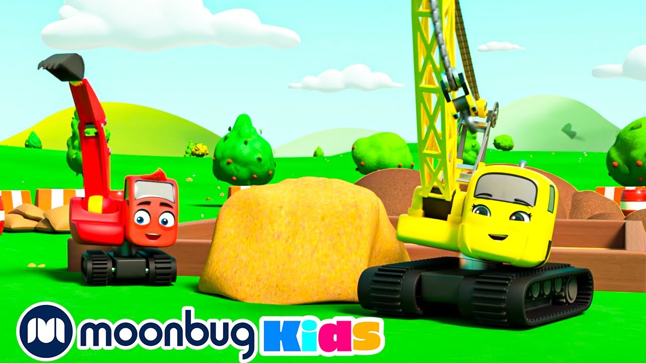 Sandpit Construction - Everyone Can Help | Cars, Trucks & Vehicles Cartoon | Moonbug Kids