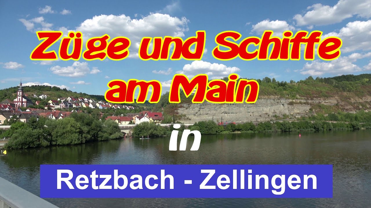 Züge und Schiffe am Main in Retzbach Zellingen