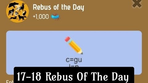 Rebus Of The Day Zoo 17-18 January | Zoo Rebus Of The Day | Rebus Of The Day Code |