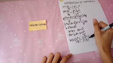 Differential Equations: Separation of Variables (Example #2)
