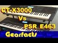 PSR-E463 vs CT-X3000. Yamaha/Casio keyboards compared!