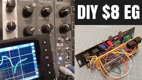 [ $8 ] DIY eurorack modular synth Envelope Generator with arduino / Make Noise MATHS type waveform