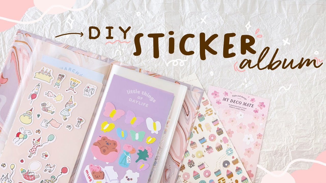 🍒 DIY Sticker Book / Sticker Album (click CC for Indo Sub) 🍒 YouTube