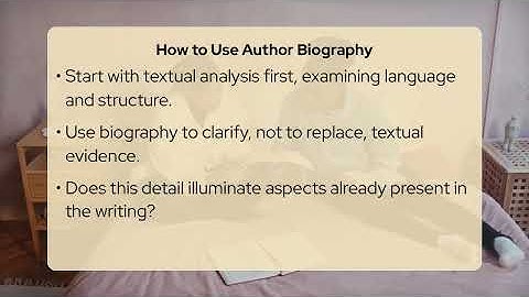 Should Author Biography Influence Text Interpretation?