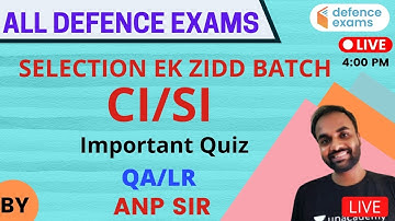 CI/SI Quiz | Quants | Target AFCAT/ CDS / Air Force XY 2021| Arpit Pandey