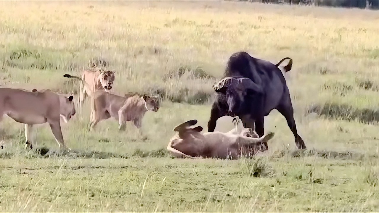 Lions messed with the wrong bull