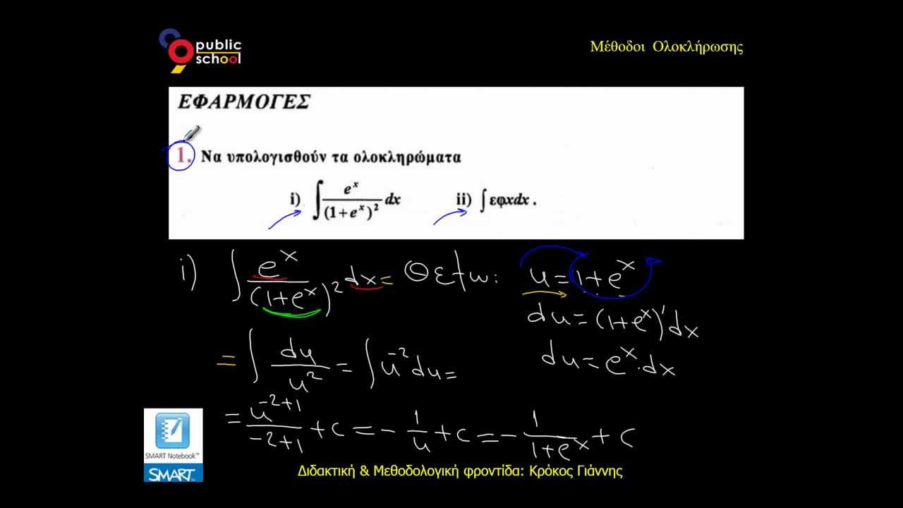 Ολοκλήρωση με αντικατάσταση: Εφαρμογή 1