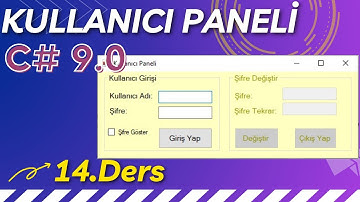 Uygulamalarla C# - 14.Ders: Kullanıcı Paneli Oluşturma