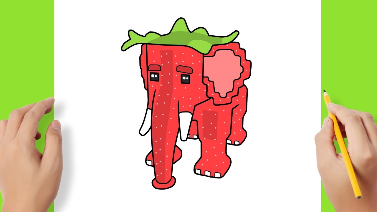 How to draw STRAWBERRY ELEPHANT / drawing Steal a Brainrot Roblox 