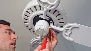 How to Remove and Install a Ceiling Fan || Hunter Ceiling Fan Installation