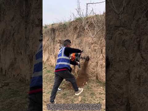 Long Drilling Machine Penetrates Soil Layers for Scientific Purposely