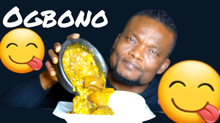 ASMR POUNDO YAM AND OGBONO SOUP MIXED WITH OKRA WITH COW MEAT AFRICAN FOOD MUKBANG