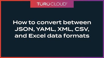 How to convert between JSON, YAML, XML, CSV, and Excel data formats | Martini Use Case