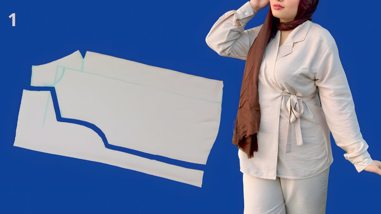 تفصيل وخياطة سوت كروازي أنيق ومميز في خطوات بسيطة 1️⃣ خياطة اونسومبل