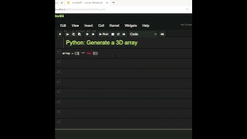 #python generate a 3d array