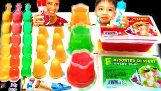 Jelly Dessert Party !! OTAP ice cream cone, Colorful Jelly, Mango Jelly and Assorted Dessert Mukbang