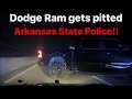 Arkansas state Police Joins pursuit - stolen Dodge Ram gets pitted