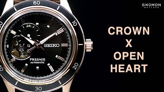 Seiko Presage “Style60's” Series Open-Heart Rose Gold Ref. SARY192 - YouTube