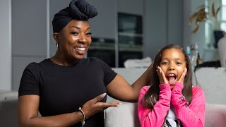 MUM TRIMS AND STRAIGHTENS DAUGHTERS HAIR