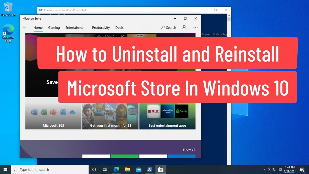 Can I uninstall and reinstall Microsoft Store?