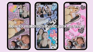 HOW TO MAKE AESTHETIC LOCK SCREENS | how to make custom aesthetic wallpapers for your iPhone! screenshot 2