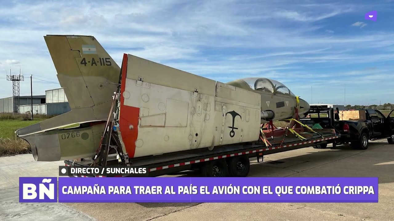 Campaña para traer al país el avión con el que combatió un piloto ex combatiente de Malvinas