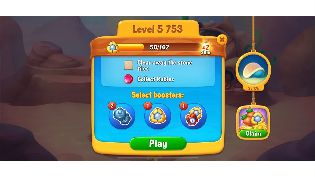 Fishdom, level 5753 clear away the stone tiles - YouTube