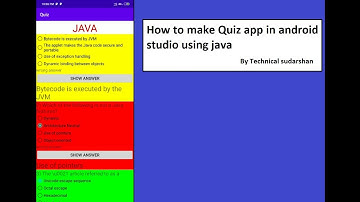 How to make quiz app in android studio using java demo video