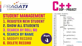 C++ | Object & Classes | Project | Student Management System | Menu Driven | Part-4